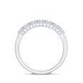 thumbnail image 3 of Rosec Jewels Certified Moissanite Half Eternity Band for Women - Cluster Ring - D-VS1 Quality - Ready to Gift for Anniversary, 14K White Gold, US 3.50, 3 of 9