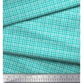 thumbnail image 2 of Soimoi Poly Crepe Fabric Check Block Print Sewing Fabric Yard 52 Inch Wide, 2 of 2