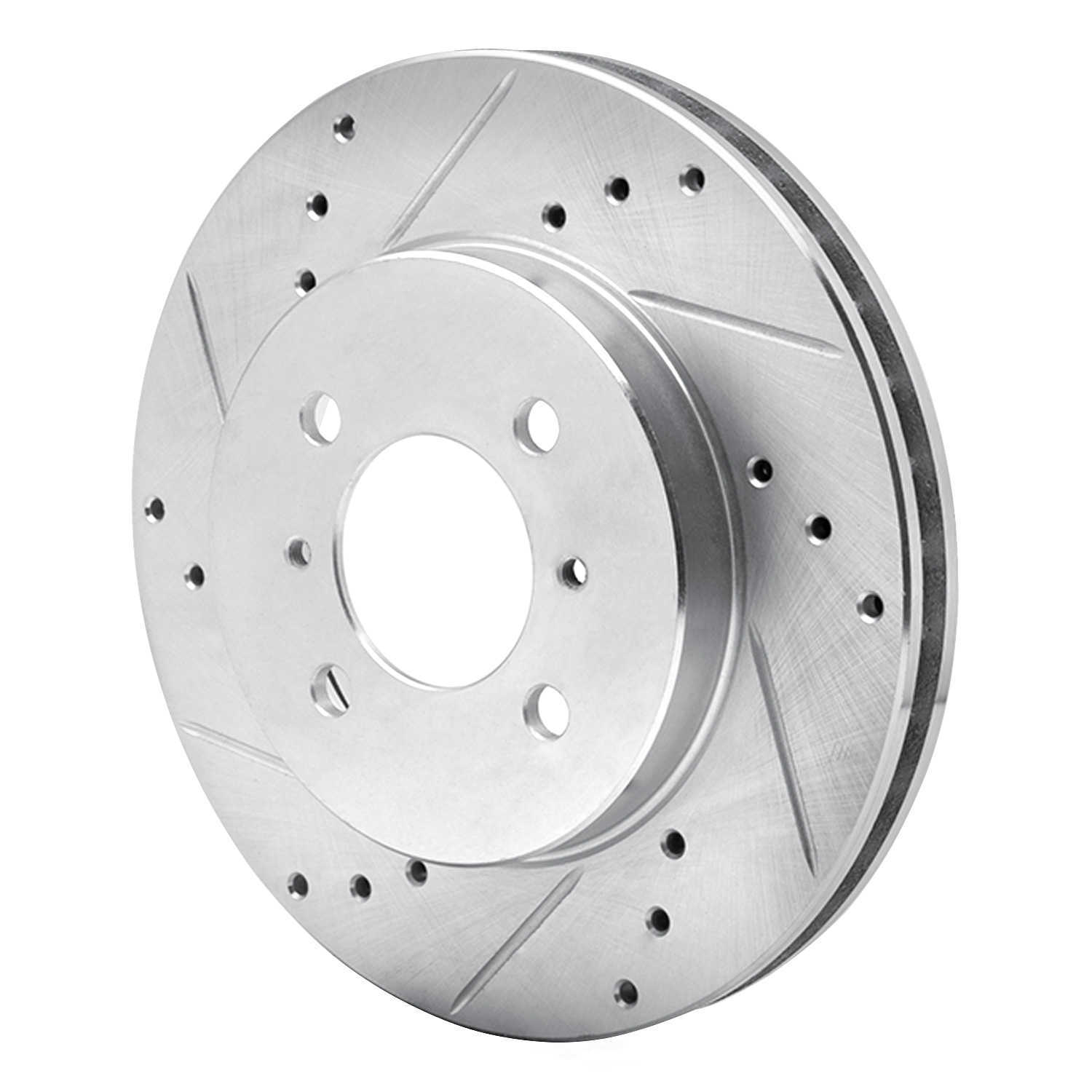 Dynamic Friction Company 631-72033L DFC Brake Rotor - Drilled And Slotted - Silver