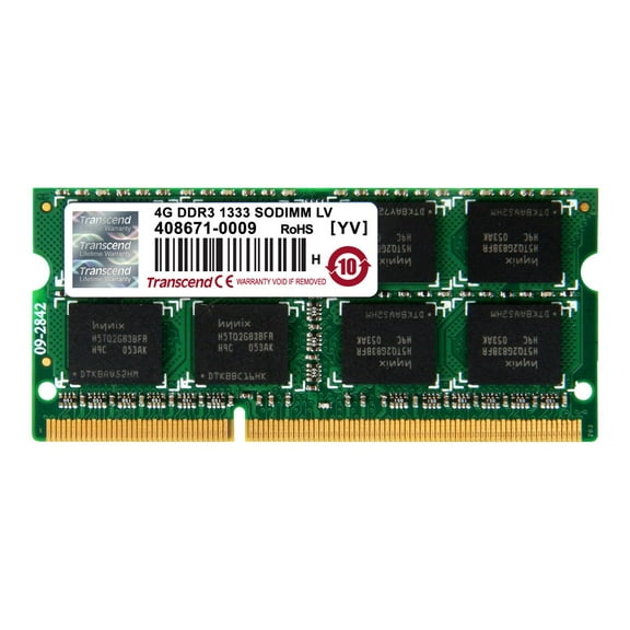 Transcend TS512MSK64W3N 4GB DDR3L 1333 SO-DIMM CL9 2Rx8 Memory