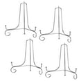 thumbnail image 1 of Unique Bargains 4Pack 6 Inch Plate Stands for Display Iron Folding Easel Plate Holders, Silver, 1 of 5
