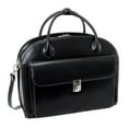 thumbnail image 3 of McKlein 15.4" Glen Ellyn 2-in-1 Removable-Wheeled Ladies' Leather Briefcase with Removable Sleeve - Black 94365, 3 of 6