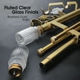 thumbnail image 6 of SKYPLUS LIVING Double Curtain Rod with Ribbed Glass Finials, Adjustable 72-144 in, Gold, 6 of 9