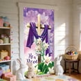 thumbnail image 5 of Djunllk Easter Door Cover - Cute Bunny & Easter Eggs Door Covers Happy Easter Door Decorations Indoor Outdoor Spring Party Wall Backdrop for Room Door Garden, 70.8 x 35.4 inch, 5 of 6