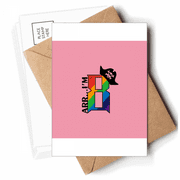 Eight Rainbow Pirate Hat Art Deco Fashion Postcards Envelopes Blank Note Cards Mailing