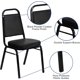 thumbnail image 4 of Songqin Trapezoidal Back Vinyl Stackable Banquet Chair, Multipurpose Stacking Chair with Padded Seat and Back, Black, 4 of 7