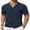 Navy Blue, variant on COOFANDY Mens Knit Button Down Shirt Vintage Short Sleeve Polo Shirts Casual Beach Tops Fashion Hawaiian Shirt