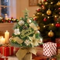 thumbnail image 3 of Flocked Mini Holiday Desktop Ornament Seasonal Tabletop Festive Home Decoration for Christmas Tree Display, 3 of 5
