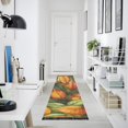 thumbnail image 4 of Yayeee Hallway Runner Rug 2'x6' Non Slip Machine Washable with Rubber Backing, Green Retro Leaves, 4 of 8