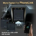 thumbnail image 3 of Car GPS Navigation Android 9.0 4G+64G Tesla Style Vertical Screen Multimedia Player For Ford Mustang 2009-2015 Auto Radio Stereo, 3 of 6