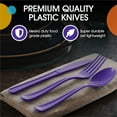 thumbnail image 4 of Exquisite Disposable Knives - 200 Purple Plastic Knives - Purple Party Supplies, 4 of 8