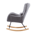 thumbnail image 5 of Dovelina Modern Teddy Nursery Rocking Chair with High Backrest for Living Room, Bedroom，Gray, 5 of 5