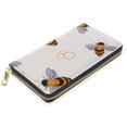 thumbnail image 3 of Bee Funny Colorful Bees Flying Summer Customized Leather Zipper Printed Clutch Bag Wallet Card Large Capacity Long Purse For Women, 3 of 5