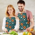 thumbnail image 3 of Pioneer Flower Floral Print Pattern Apron for Women and Men, Cotton Linen Waterproof with Pockets, Adjustable, 33x27 Inch for Kitchen, Gardening, BBQ, Salon, 3 of 6