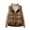 Coffee Vest, variant on Htigea Sleeveless Jacket for Women Fall Winter Puffer Vest Solid Casual Loose Fit Coats Trendy Zip Stand Collar Vest with Pockets White M