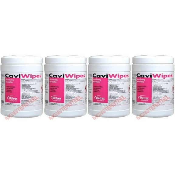 CaviWipes Cavicide Germacidal Cleaner Wipes, 160 Count, Four Pack