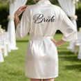 thumbnail image 5 of DHFJKG Womens Silk Satin Robe Kimono Bathrobe Wedding Dressing Gown For Bridal Bride Bridesmaid Robes, 5 of 7