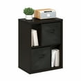 thumbnail image 5 of Furinno Viola Standing Storage Shelf with Two Storage Bins, Dark Oak/Black, 5 of 7