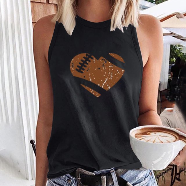 Boovnll Débardeurs pour Femmes, T-Shirt Sans Manches à Col Rond Imprimé Mode pour Femmes, Débardeur pour Femmes