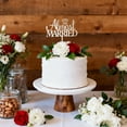 thumbnail image 5 of Decoración de tarta de madera Tisbonsy Almost Married para tartas de boda, 5 of 5