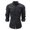 #Black, variant on DPTALR Men's Fashion Casual Long-Sleeve Button Patchwork Shirt Stand-Up Collar,Green Big and Tall Men XXL