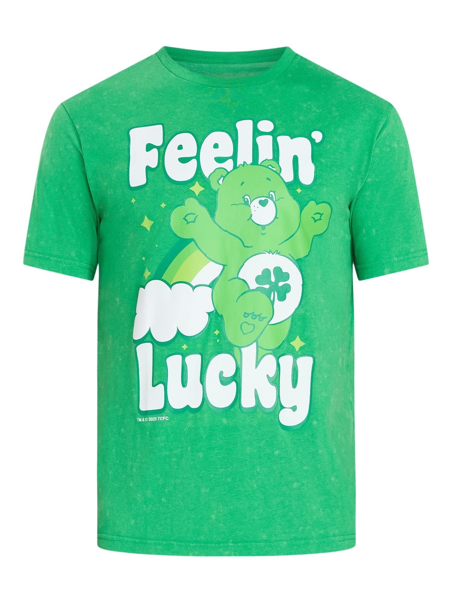 Care Bears Men's and Big Men's St. Patrick's Day Graphic Tee with Short Sleeves, Sizes XS-5XL