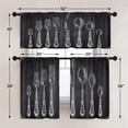 thumbnail image 5 of Kitchen Curtains Knife and Forks Utensil Window Curtains and Valances Set 36 Inch, Black Short Tier Curtain for Kitchen, Cartoon Small Kitchen Decor, 5 of 6