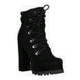 thumbnail image 1 of Women D-Ring Lace Up Lug Sole Chunky Platform Booties 18223, 1 of 6