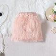 thumbnail image 6 of FAIWAD Girl's Fuzzy Patchwork Skirt Set Puff Long Sleeve Pullover Tops and Mini Skirt Girl 2 Piece Outfits, 6 of 7