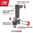 thumbnail image 3 of Class V, 12,500 lb., 6 in. Drop to 6 in. Rise, Adjustable Trailer Hitch Dual Ball Mount, 3 of 9