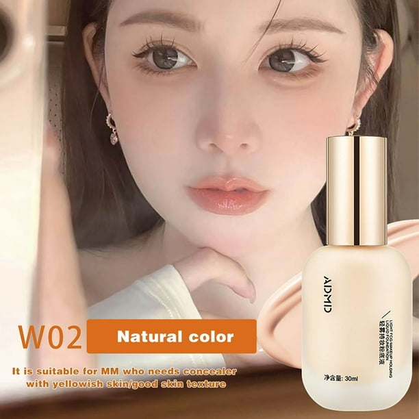 onlyliua Ofertas Base Maquillaje Líquida para Antes Del Maquillaje, Ligera y Fina, Corrector, Uniformidad Uniforme y Brillante, Natural, Polvos No Pegajosos 30 Ml
