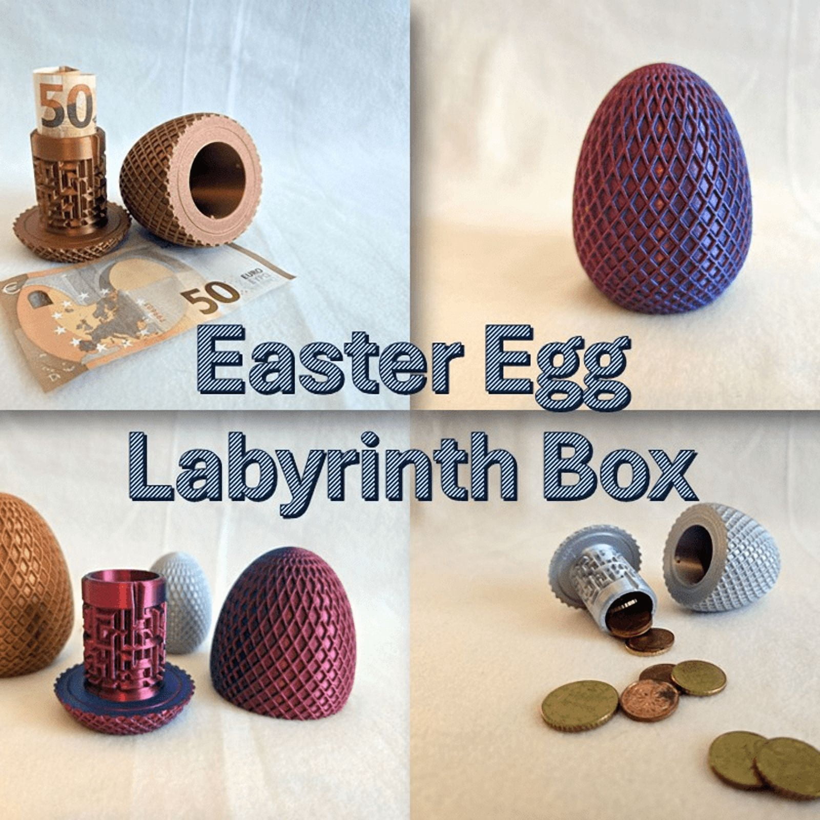 Mystery Egg Puzzle Box, Money Puzzle Box for Cash Gift, Birthday Wedding Easter Xmas Holiday Celebration Money Gift Ideas, Easter Basket Stuffers