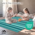 thumbnail image 4 of ODIKA 8'x10' Machine Washable Non-Slip Area Rug, Modern Teal Stripe Contemporary High Traffic Rug, Blue, 59105, 4 of 7
