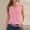 Pink, variant on Tank Tops for Women 2024 Summer Solid Color Round Sports Tops for Outer Wear Bottoming Slim Short Tops