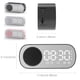 thumbnail image 2 of Kearding Reloj despertador digital Superficie del espejo Funcionamiento con botones Altavoz 5.0 compatible con Bluetooth Reproductor de MP3 inalámbrico Decoración del hogar Negro Kearding HA011281-01B, 2 of 6