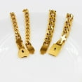 thumbnail image 3 of Uloveido Gold Plated His and Hers Square Heart Lock Bracelet Matching Bangles Set for Him and Her, Cuban Chain Bracelets for Couples Y853(gold), 3 of 7