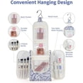 thumbnail image 3 of WANDF Hanging Toiletry Bag for Women,Travel Size for Toiletry,Water-Resistant Dopp Kit Cosmetic Organizer with Hook, Makeup Bag for Travel,Business Trip,Bathroom(Blue Leaf), 3 of 10