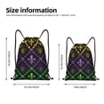 thumbnail image 4 of Kdxio Mardi Gra Geometric Print Drawstring Backpack Bag,Waterproof Draw String Back Sack, Gym Drawstring Bags Swim Bag For Unisex, 4 of 9