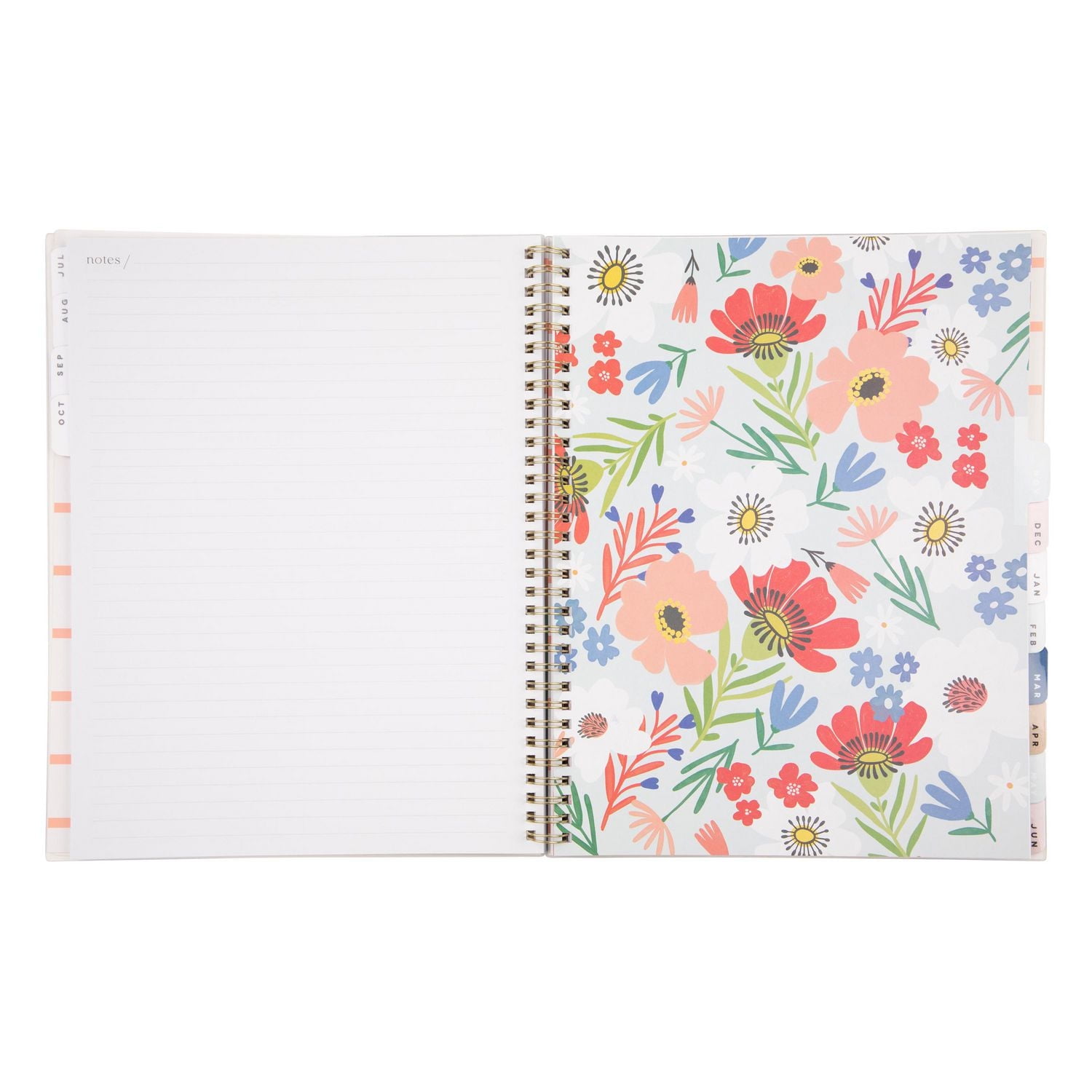 Organized by Happy Planner de 12 mois, Grand format de 25 cm x 30 cm, Marché aux fleurs