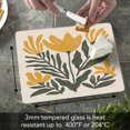 thumbnail image 2 of CounterArt Yellow Petals Tempered Glass Cutting Board 10" by 8", 2 of 7