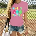 thumbnail image 2 of VerPetridure Happy Easter T-Shirt Bunny Tshirts for Women Short Sleeve Tops Summer Shirts Classic-Fit 2021 Easter Eggs Happy Easter Print Men and Women Loose Plus Size Short Sleeve, 2 of 7