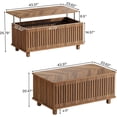 thumbnail image 2 of Tribesigns 43" Lift Top Coffee Table with Spacious Vertical Louver Hollowing Storage Bin, 2 of 7