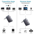 thumbnail image 4 of BT-107 Receptor de Audio para Automóvil Bluetooth 5.4 Transmisor Convertidor de Audio Bluetooth para Avión Mini Portátil de 3,5 mm con Micrófono, 4 of 5