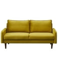 thumbnail image 2 of Pemberly Row Velvet Sofa Modern Couch with Wooden Legs for Living Room in Gold, 2 of 10