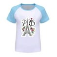 thumbnail image 4 of FhsagQ The 7th Of July Wear City Tourism Commemorative Print Raglan Sleeve Color Block Short Sleeve T Shirt Little Girls The 7th Of July T shirts Size 9/10 Spring Light Blue 7-8 Years, 4 of 4