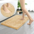 thumbnail image 2 of Bathroom Rugs Chenille Plush Bath Mat Water Absorbent Shower,Camel,32x20inch, 2 of 7