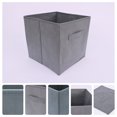 thumbnail image 2 of Unique Bargains Fabric Storage Cube Storage Bin Storage Basket Grey, 2 of 7