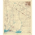 thumbnail image 2 of USGS 12x14 White Modern Wood Framed Museum Art Print Titled - Downey California Sheet - USGS 1902, 2 of 4