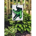 thumbnail image 2 of SIDONKU Green Alligator Crocodile Mascot Angry Skin Teeth Head Aggressive Garden Flag Decorative Flag House Banner 12x18 inch, 2 of 2