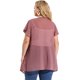 thumbnail image 5 of Women's Plus Size Cardigans Flare Sleeve High Low Elegant Swiss Dots Cardigan Purple 2X, 5 of 7